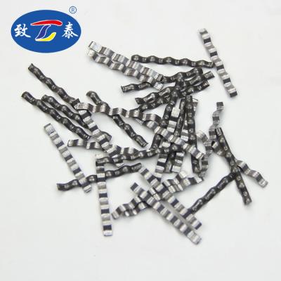 China Concrete Reinforcement And One Inch Asphalt Sidewalk Flat Crimped Steel Concrete Fibers By Low Carbon Steel for sale