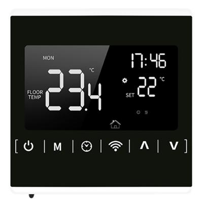 China High Quality Digital wifi 16A 220v Home Floor Heating AC Thermostat Wifi Heating Smart Bimetal Housing Controller for sale