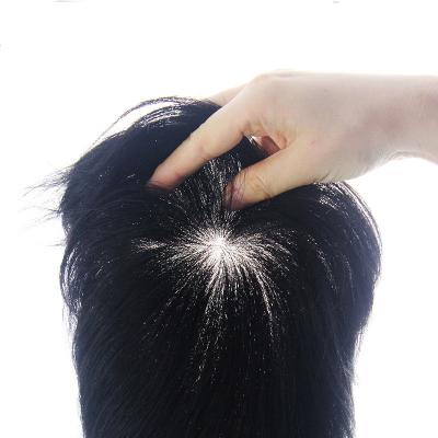 Chine Hair piece type straight 100%human hair Men Toupee with Thin Skin and Light Density à vendre