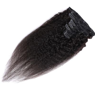 China 100% Human Hair Clip In Extensions Good Kinky Straight Natural Hair Extension en venta