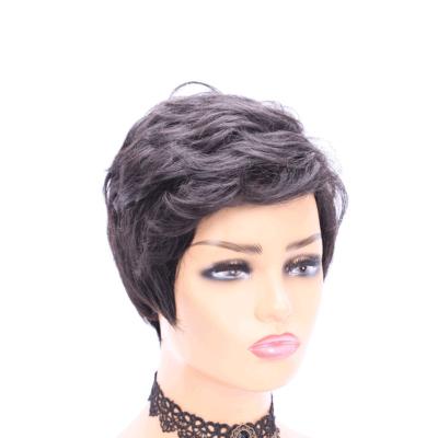 China 1B/Natural Color Lace Front Wigs Best Prices Vendor Pixie Cut Short Human Hair Wig for sale