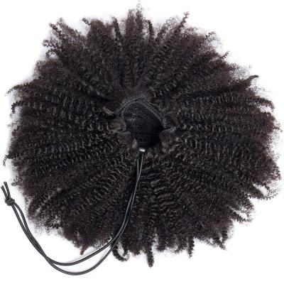 China Drawstring Ponytail Human Hair Extensions for African American Women Remy Indian Hair for sale