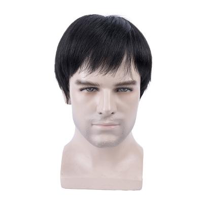 China Light Brown Lace Brazilian Human Hair Mens Full Lace Wig with Machine Made Technique for sale