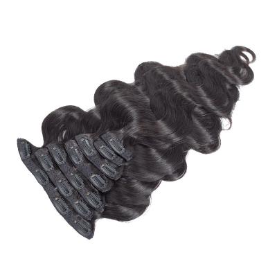 Chine 1B Cheveux humains brésiliens Corps ondulé Curly Clip In Extensions de cheveux Vierge Cheveux Remy à vendre