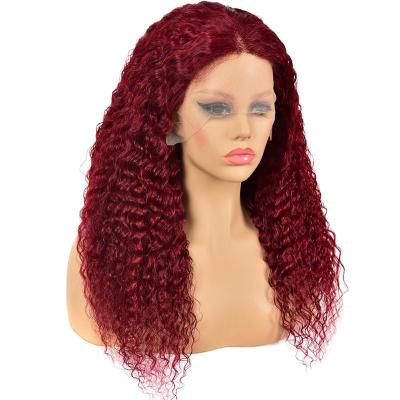 China Yes Virgin Hair 100% Human Hair Brazilian Hair Hd Lace Frontal Wigs Vendors 99J Burgundy for sale