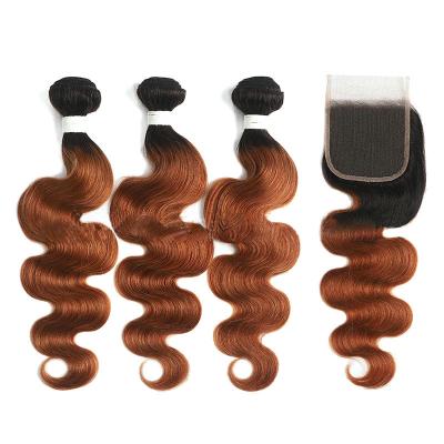 China Remy Hair Body Wave Style Brazilian Ombre Hair Extension 20 Bundles 1kg Free Ship for sale