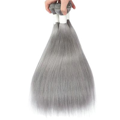 China Indian Virgin Raw Cuticle Aligned Grey Grade 10A Human Hair Bundles from India Vendor for sale