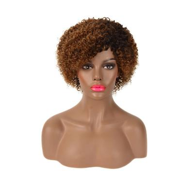 Cina Pixie Cut Afro Parrucca Remy Cuticule Vergine Allineato Capelli Umani Bob Ricci Curly Parrucca Corta Per Donne in vendita