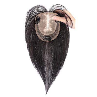 China Remy Hair HD Cerradura de renda Toupee frontal Base de seda Toupee reta Toppers de cabelo Peças para mulheres Perucas de cabelo humano à venda