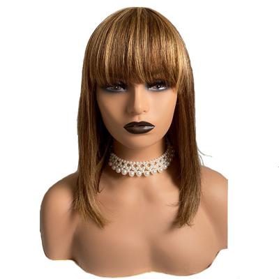 China Glueless Bob Wigs 100% Remy Human Hair None Lace Front P4/27 Brazilian Straight for sale