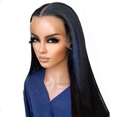 China ALL COLORS Suitable Dying 250% Density HD Lace Human Hair Wigs for Black Women Hand Tied for sale