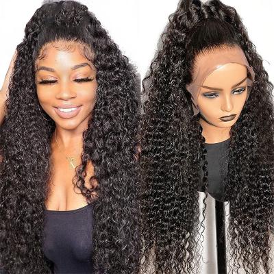 China Raw Indian Hair HD Lace Frontal Wigs 360 Lace Wigs for Black Women 10A 12A Curly for sale