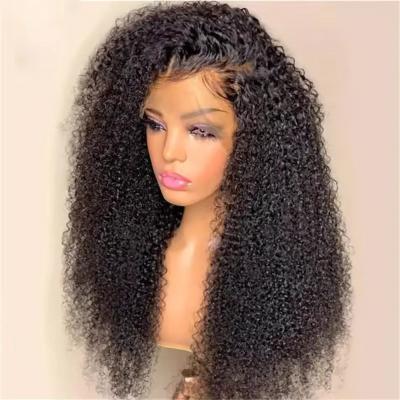 China Kinky Curly Glueless Full Hd Lace Wigs Human Hair Wigs for Full Coverage Density 180% for sale