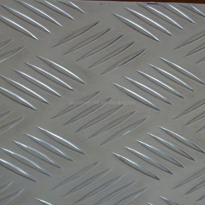 China Construction 5 Bars Aluminum Checkered Sheet Plate Thickness 6mm for sale