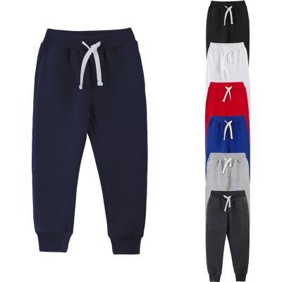 China Fade Proof New Basic Active Color Kids Mow Thick Jogger Sweatpants With Pockets Toddler Boys Sports Pants for sale