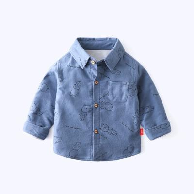 China Breathable Promotional Custom Made Boys Shirt Summer Cotton Fashion Shirt Little Boy Puffy Graphic Shirts for sale