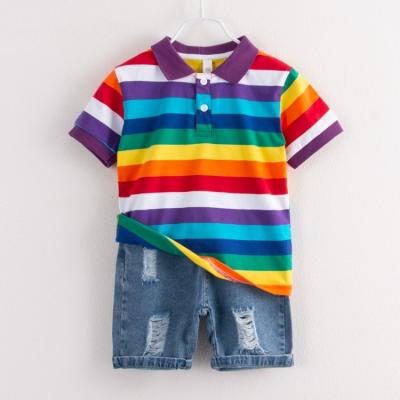 China 2021 High Quality Anti-wrinkle Children's Short Suit Children's Short Sleeve Children's Suit for sale