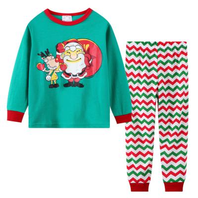 China Red Suit Printed Breathable Hot Selling Casual Home Children Pajamas Kids Christmas Pajamas Pajamas Set Cotton Outfit 6pcs/set for sale