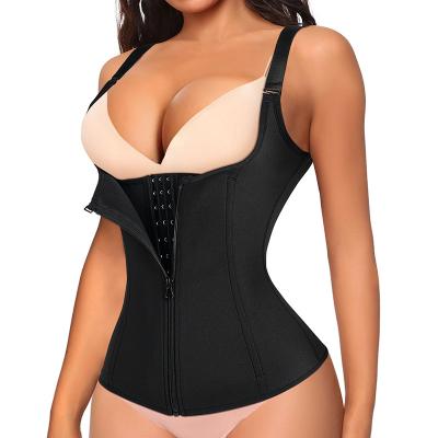 China Sustainable Women Waist Trainer Corset Shapewear Double Control Body Shaper Tummy Fat Burning Waist Cincher for sale