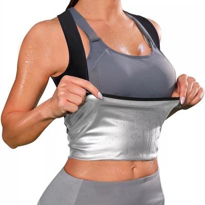 China Wholesale Antibacterial Women And Men Sweat Suit Body Shaper Slimming Trainer Sweat Sauna Vest Shirt Weight Loss Polymer Waist for sale