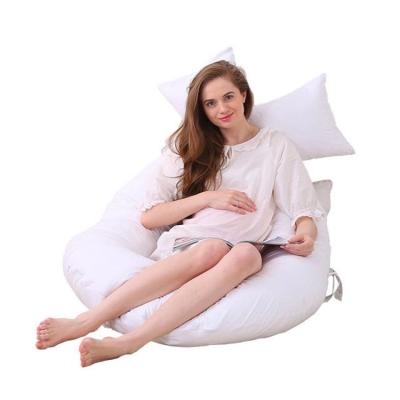 China Pink Velvet Pregnancy Pillow Anti Dust Mite Comfort U-Shape Cushion Full Body Side Sleeper Support Maternity Bedding for sale