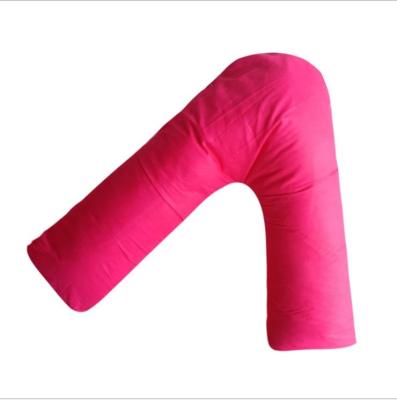 China Anti Dust Mite V Shaped Pillow Support Pregnancy Nursing Maternity Back Pillow With Fill Down for sale