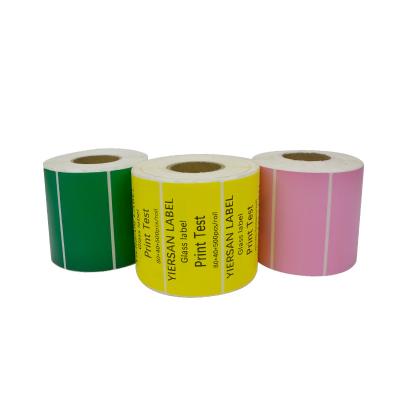 China Waterproof Custom Colored Removable Adhesive Labels Glass Sticker Rolls Waterproof For Window for sale