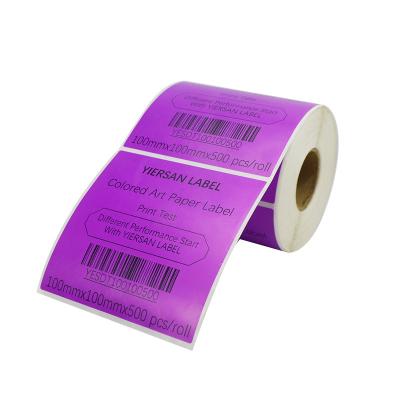 China Factory Wholesale Empty Scratch Roll Thermal Transfer Color Art Paper Adhesive Label High Sticky Sticker - for sale