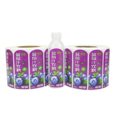 China Wholesale Custom Printing Beverage Label Waterproof Factory pp Self-adhesive Juice Beverage Bottle Packaging Waterproof Sticker for sale