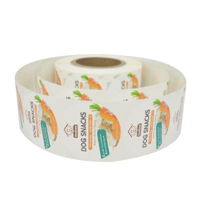 China Waterproof Custom Waterproof Round Logo Vinyl Sticker Printing Circle Label Stickers For Pet Food Jars for sale