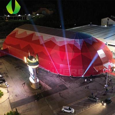 China Party/wedding/banquet/ceremony 46x78m extra large combination custom made tent, polygon tent, igloo structure tent for sale