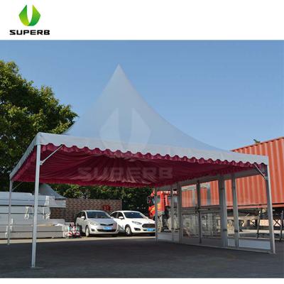 China Aluminum small high peak party/wedding/banquet/ceremony hexagonl tent for outdoor temporary event for sale