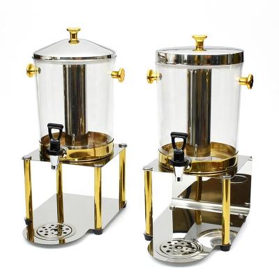 China Restaurant Hotel Silver / Gold Luxury Automatic Cold Juice Dispenser 8/16L Drink Dispenser For Restaurant Hotel for sale