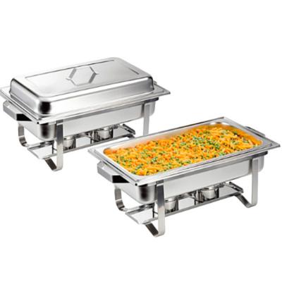 China 410 Stainless Steel Savings Beetle Food Warmer Stainless Steel Chafing Dish Collapsible Stackable Buffet for sale