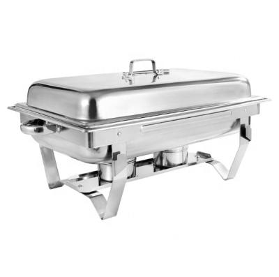 China Wholesale Modern Indian Tease Rectangle Dish Desgin Buffet Display Rack/Food Warmer Electric Stainless Steel Chafing Dishes For Sale for sale