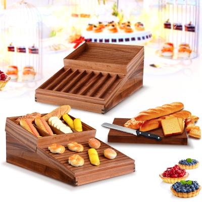 China Bread Creative Wood Frame Macaron Dessert Cake Fruit Decoration Display Stand Table Coffee Break Coffee Break YCD01 for sale