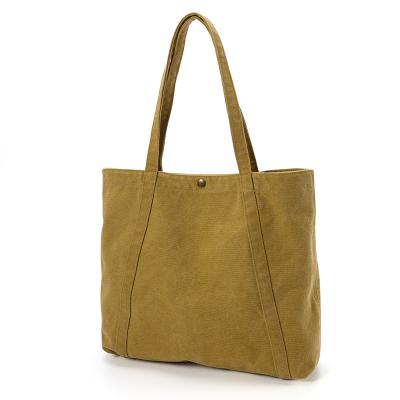 China No Liner Bag Eco-Friendly Fashion Beach Canvas Single Shoulder Shopping Bag Cotton Recycle Canvas Tote Handbag For Ladies for sale