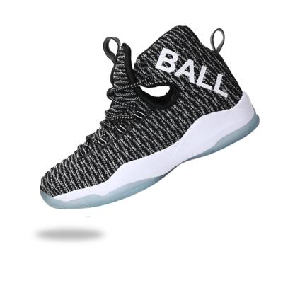 China 2020 Latest Styles Breathable Brand Customization Breathable Stain Knitted Basketball Shoes Men Sports Shoes High Quality Sports Basketball Shoes for sale