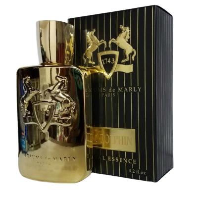 China Nice Perfumes Brand 125ml Men Perfume Glass Perfume Bottle Long Lasting Perfume Gold Eau De Toilette Spray for sale