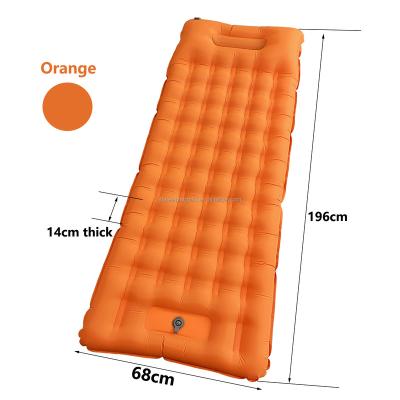 China Ultralight Inflatable Camping Air Mats Lightweight Sleeping Pad Self-Inflating Equipment Beach With Pillow For Outdoor Sports for sale