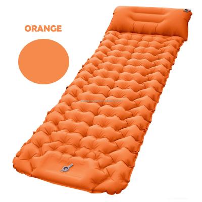 China Hot Selling Ultralight Waterproof Single Auto Inflatable Camping Sleep Pad Camping Air Hugging Mat With Inflatable Pillow for sale