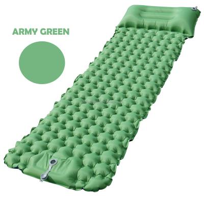 China Ultralight Outdoor Self Inflating Automatic Inflatable Portable Thickened Air Mattress Camping Picnic Air Mat Sleeping Pad Tent Single for sale