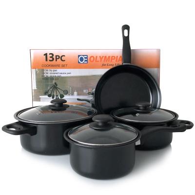 China Hot Selling Sustainable Non-Stick Cookware, Pots and Pans and 13 Piece Set Spatula for sale