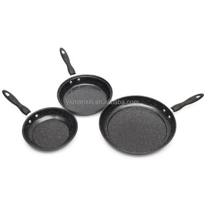 China 2022 Sustainable Hot Nonstick Cookware Set Medical Stone Cast Iron Skillet for sale