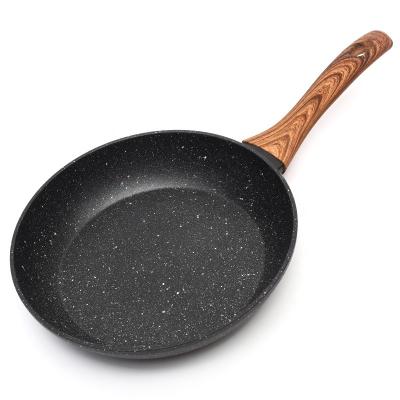 China 20CM Sustainable Casserole With Nonstick Marble Coating Wrought Aluminum Frying Pan for sale