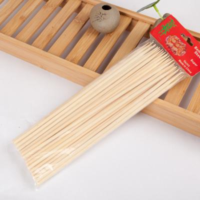 China Thermal Resistance 2.5*200MM Nature Friendly E-Co Healthy Material Bamboo BBQ Chicken Spits Stick for sale