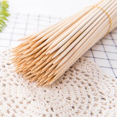 China Cheap Price E-Co Good Quality Heat Resistance Healthy Material Nature Friendly Nature Bamboo Skewer Bamboo Stick For BBQ for sale