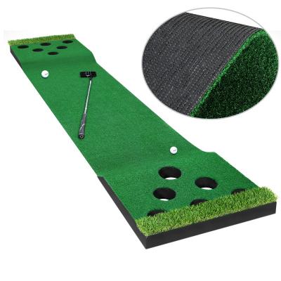 China Golf Practice Practice Golf Putting Mat Game Set Slope Adjustable Putting Green For Backyard Function Housing Party for sale