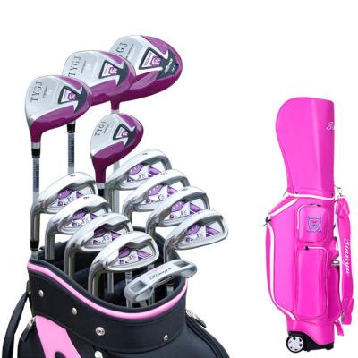 China graphite & Beginner steel 13clubs women with standard bag left handed golf clubs set for sale