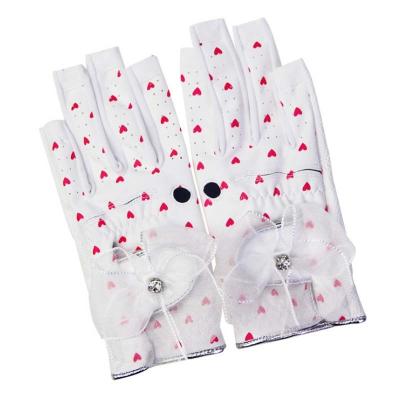 China Imported heart-shaped non-slip high-grade non-slip breathable PU hands wear-resistant ladies golf golf hand protection for sale